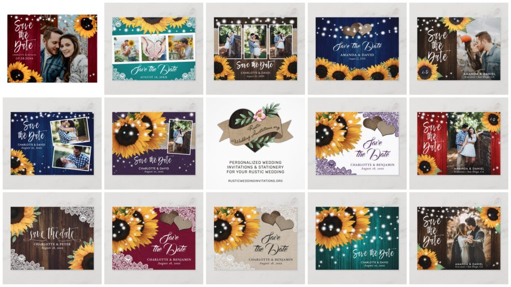 sunflower save the date postcards