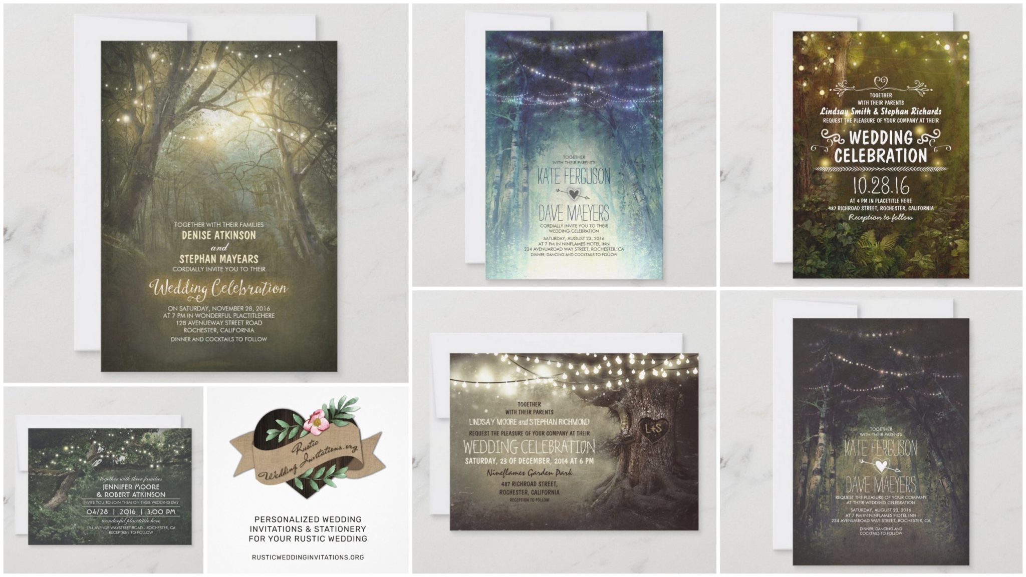 Enchanted Forest Wedding Invitations - Rustic Wedding Invitations.org