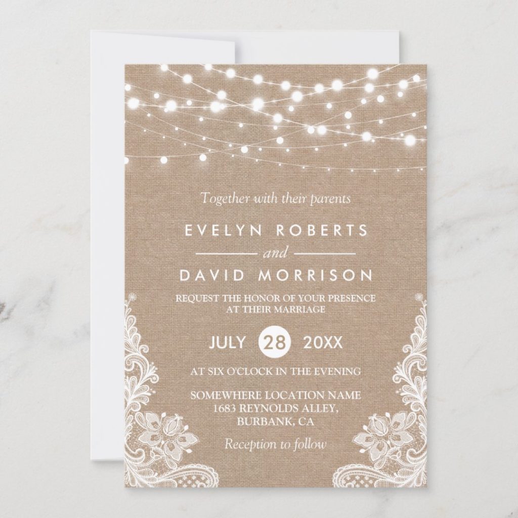 Burlap Wedding Invitations