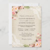 Rustic Country Classy Floral Lace Burlap Wedding Invitation